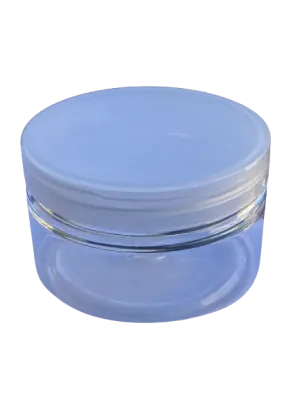 100 ml pet cristal jar with neutral plastic cap