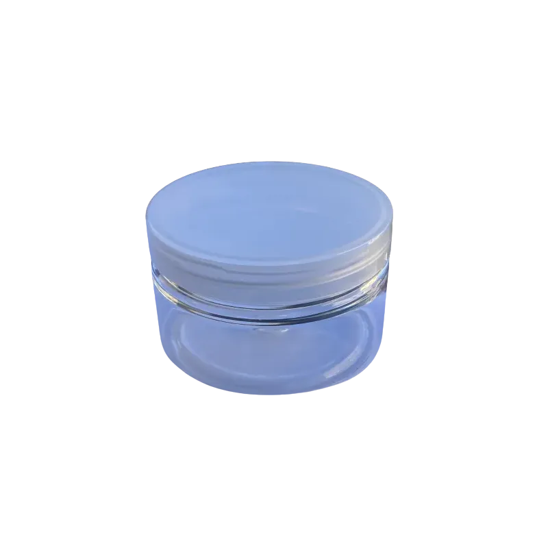 100 ml pet cristal jar with neutral plastic cap