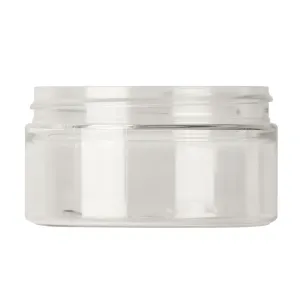 100 ml pet cristal jar with neutral plastic cap