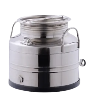 Stainless steel oil container with screw cap 15 L