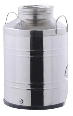 Stainless oil drum container with screw cap 50 L