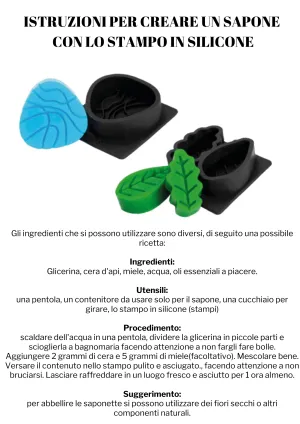 Instrucciones para crear jabón con el molde de silicona.