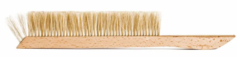 Large beekeeping brush with horsehair bristle and wooden handle