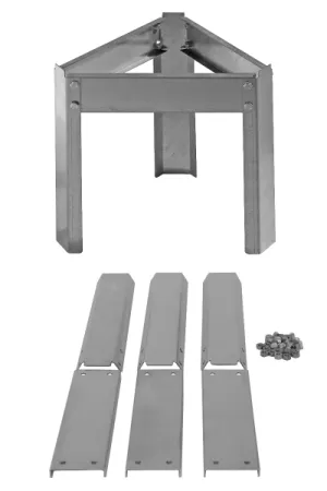 Disassembled stand for 50kg stainless steel ripener