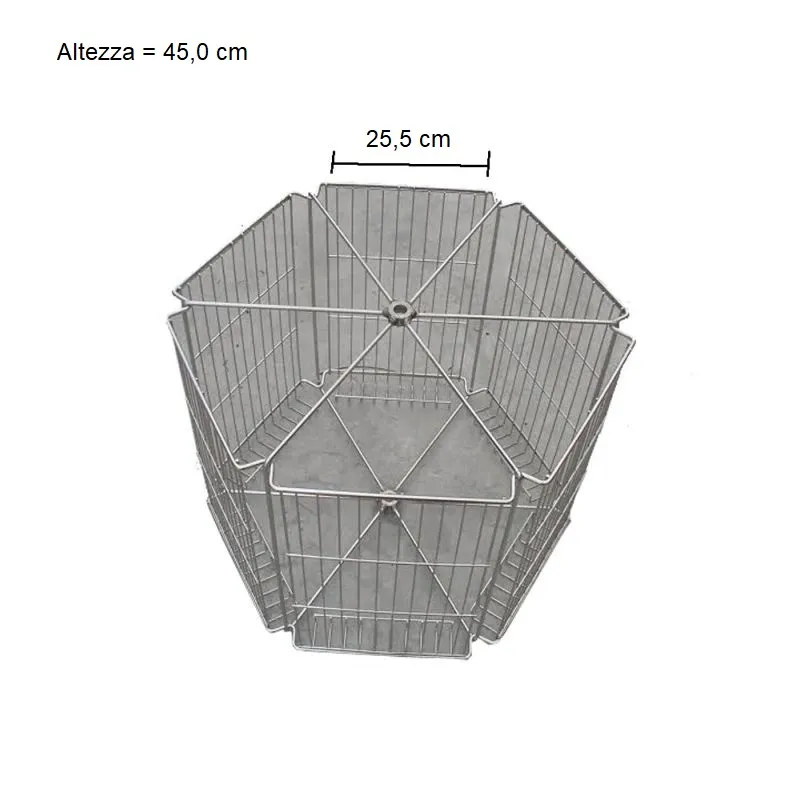 Cesta de acero inoxidable para extractor tangencial de miel langstroth de 6 bastidores