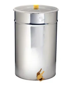 Maturatore inox per miele - 200 Kg con rubinetto in plastica passante