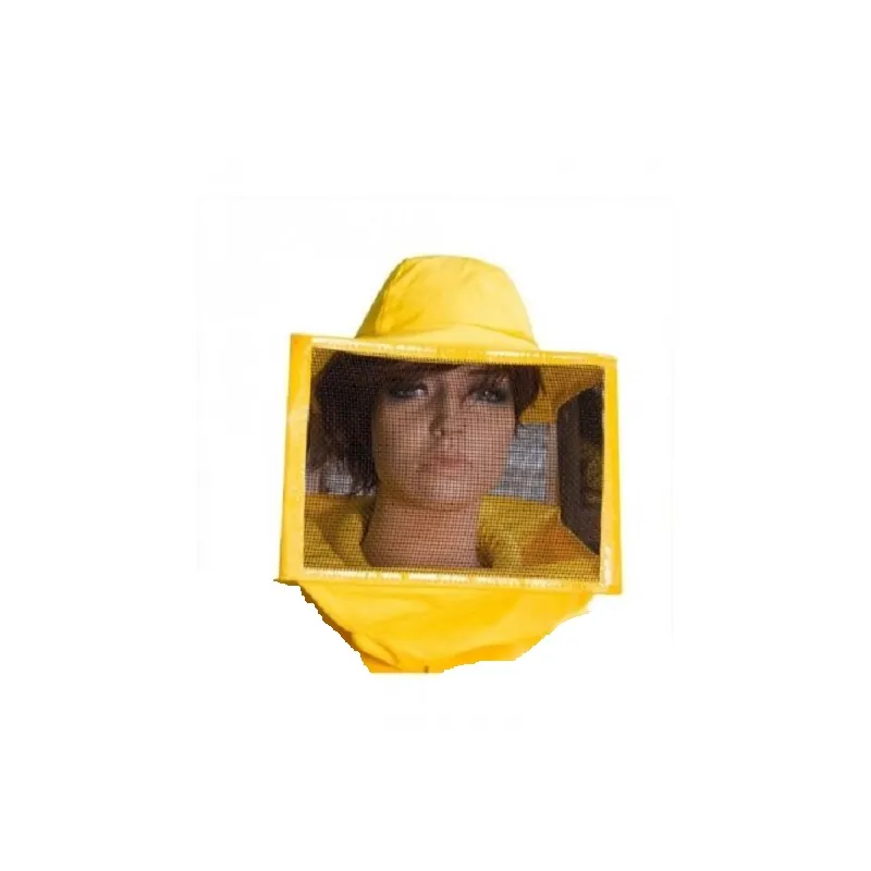 Square beekeeping mask with elastic band for sausage neck