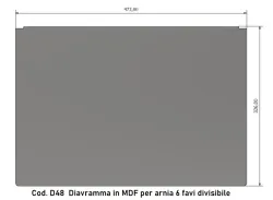 Diaframma in MDF per arnie in polistirolo da 6 favi divisibili