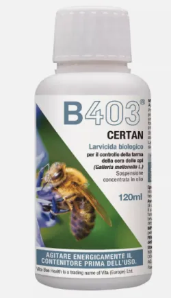 B403 Biologisches Larvizid gegen Wachsmotte in 120-ml-Packungen