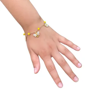 "Bee honey" metal bracelet in gift box