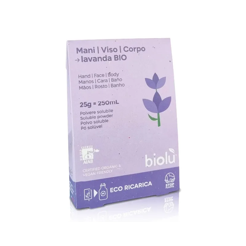 Detergente idratante mani, viso, corpo - Eco-ricarica in polvere solubile