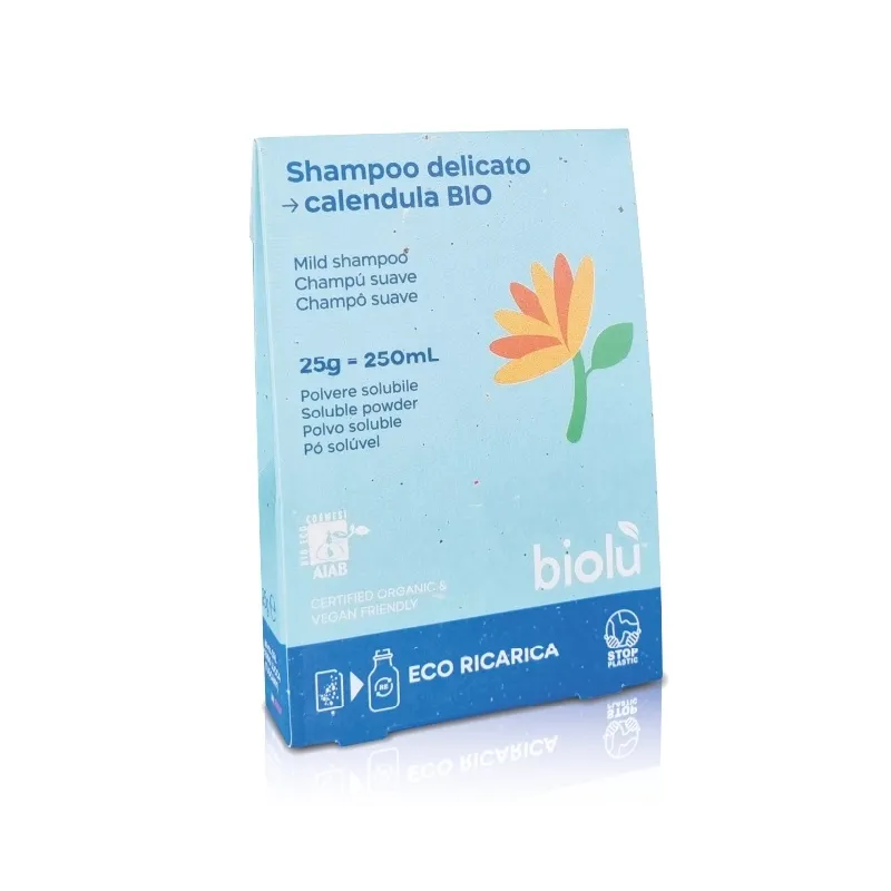 Bio Ringelblume Sanftes Shampoo - Öko-aufladbares lösliches Pulver 25 g