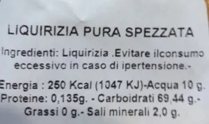 Caramelle liquirizia pura - sacchetto 100 g