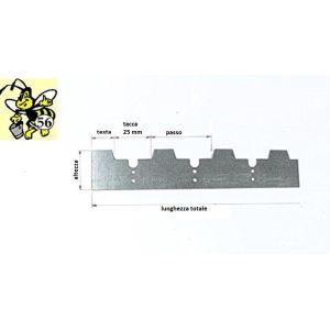 Separador "salva-abejas" de chapa galvanizada 11 muescas - 28 mm - para colmena de 10 cuadros d.b.