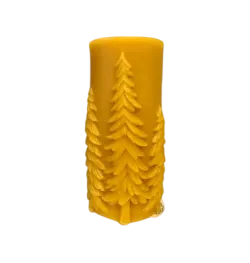 Large fir candle made from beeswax