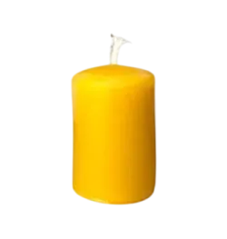 Small smooth candle made from beeswax