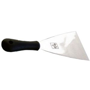 Large spatula for beekeeping, stainless steel, with plastic grip