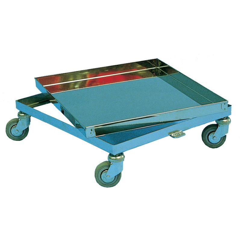 CARRELLO PORTA MELARI con vassoio inox estraibile