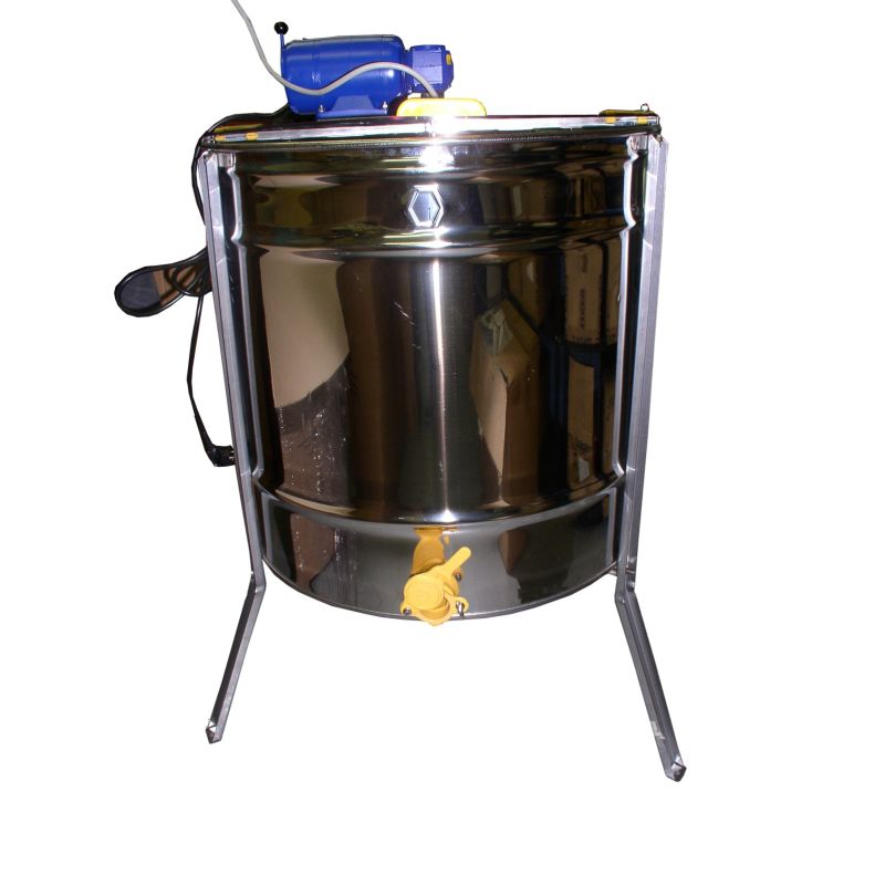 LANGSTROTH MOTOR TANGENTIAL HONEY EXTRACTOR for 4 honeycombs with stainless steel basket