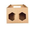 CARDBOARD BOX for 2 honey jars of 1 kg (brown)