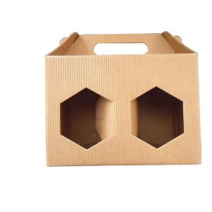 CARDBOARD BOX for 2 honey jars of 500 g (brown)