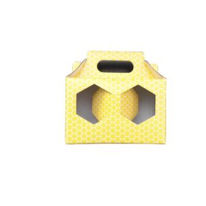 SCATOLA ASTUCCIO di cartone per 2 vasi miele da 250 g (giallo)