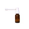 FLACONE ROTONDO IN VETRO GIALLO CON SPRAY LARINGEO RECLINABILE LUNGO 20 ml