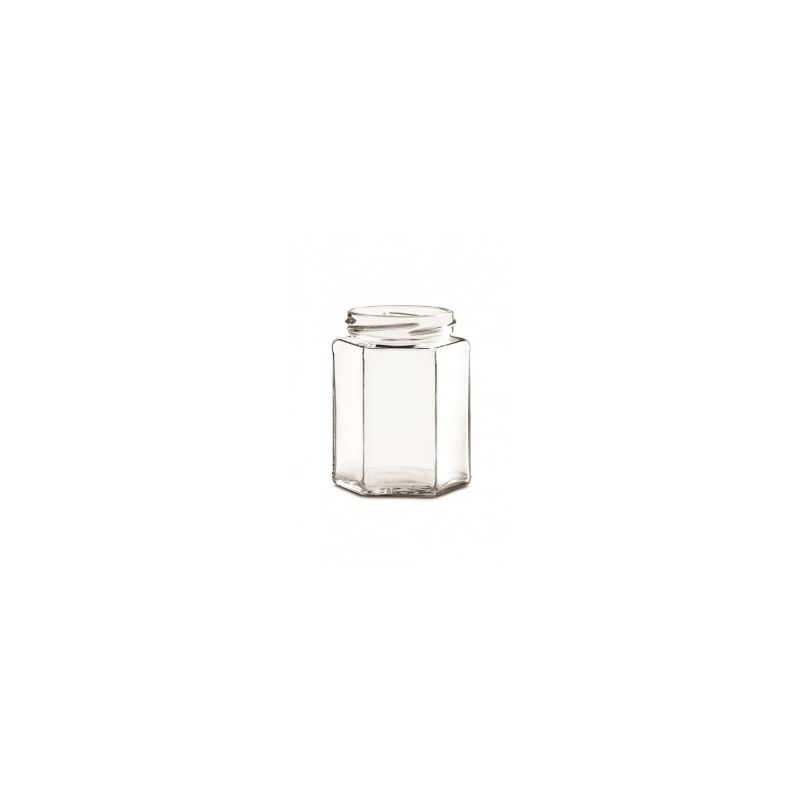 VASO in vetro OTTAGONALE  314 ml con capsula TWIST-OFF T 63