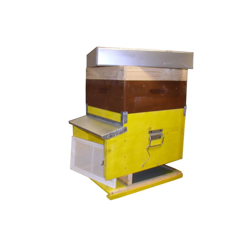 Dadant Migratory wooden Beehive 12 Honeycomb  - Anti Varroa Mobile Network Bottom - SUPER - 11 Super Frames And 12 Hive Frames