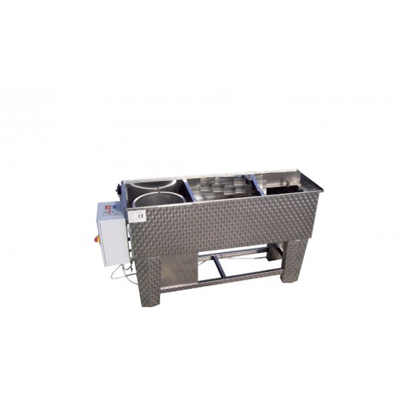 Professional inox steel UNCAPPING TABLE with electronic centrifuge for operculum of L 30