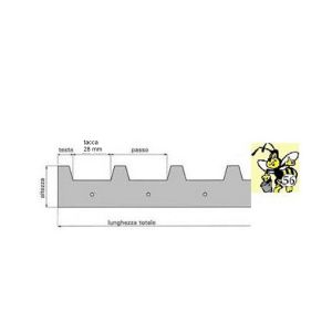 Standard-Abstandshalter aus verzinktem Blech 10-11-12 Kerben - 28 mm - für 12-zargige Bienenbeute