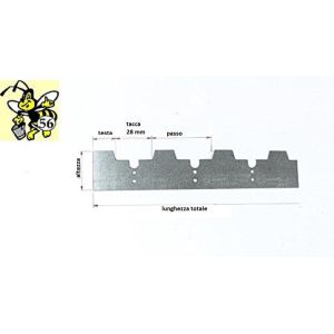 Espaciador "salva-abejas" de chapa galvanizada 8-9-10 muescas - 28 mm - para colmena de 10 cuadros d.b.