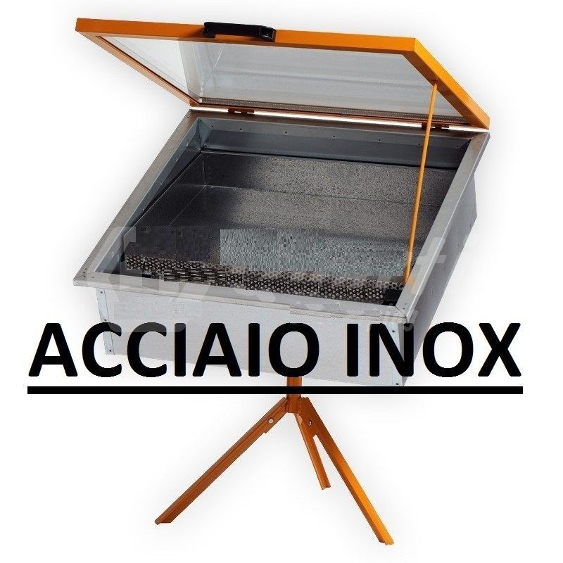 SCERATRICE solare girevole in acciaio INOX - 70 x 70 cm