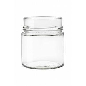 Glass jar ergo 212 to70 high - 212 ml with Cap deep h18 TO70