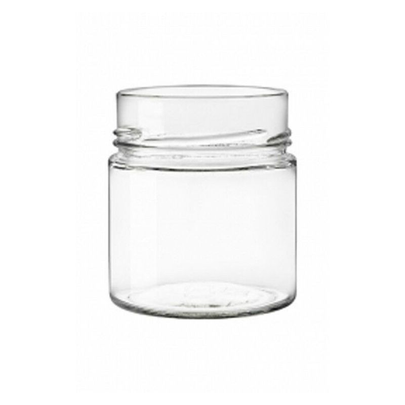 Glass jar ergo 212 to70 high - 212 ml with Cap deep h18 TO70