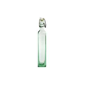 100 ml Weißglasflasche mit quadratischem Boden und mechanischem Stopfen