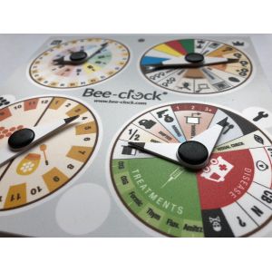 Bee clock calendar discs for apiary work