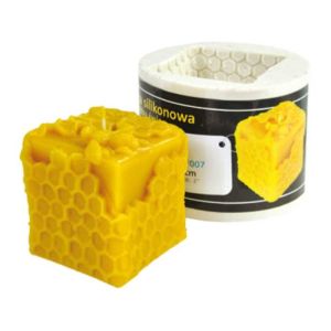 Moule en silicone pour bougie avec cube imprimé de 60 mm