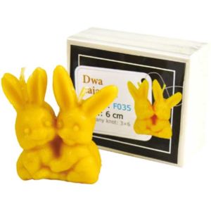 Silicone MOLD for candle with TWO BUNNIES