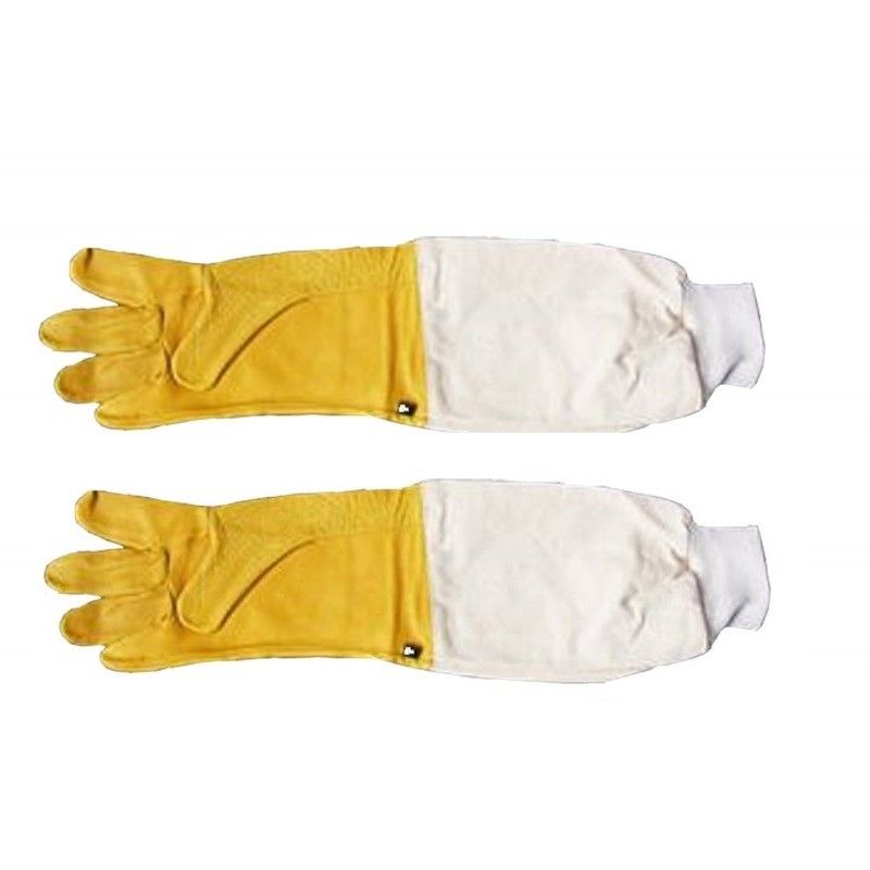 Gants professionnels en cuir long pour l'apiculture