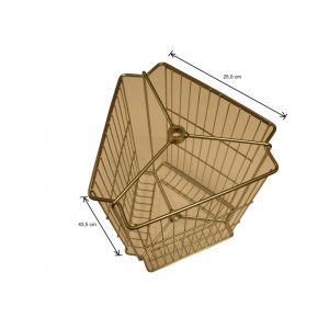 Tangential manual langstroth extractor for 3 frames with stainless steel basket, diameter 370