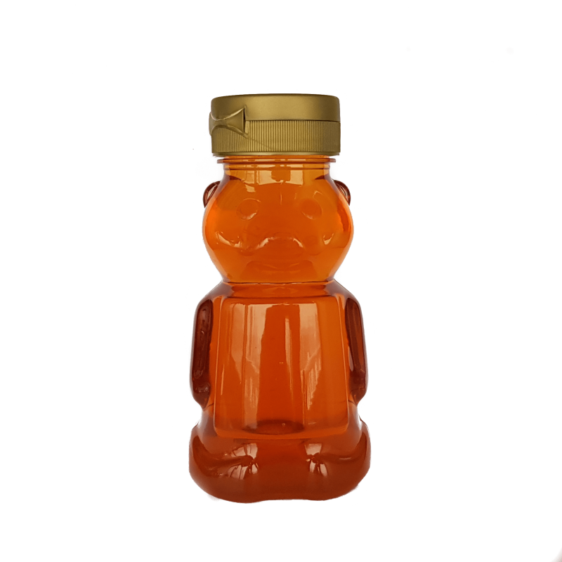 Flacone squeezer orsetto bear in  PET per miele (250 g) - Tappo a vite