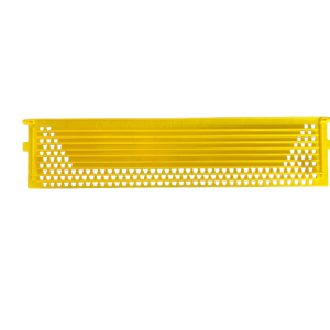 Perforated grid for pollen collection with trapezoidal holes