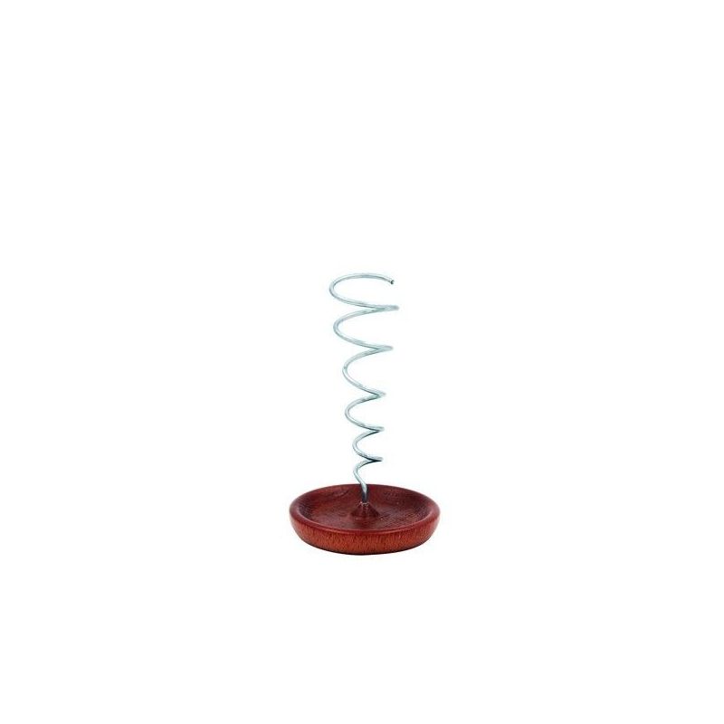 BRUCIATORE a SPIRALE con BASE IN LEGNO MARRONE