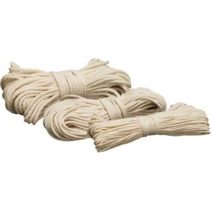 Stoppino per candela in cotone bianco 3 mm matassa 20 metri