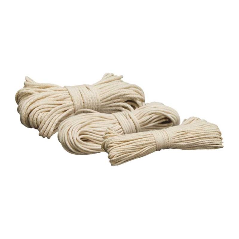 Stoppino per candela in cotone bianco 3 mm matassa 20 metri