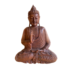 BUDDHA in LEGNO cm 20 NORMAL HAND POSITION G biasa