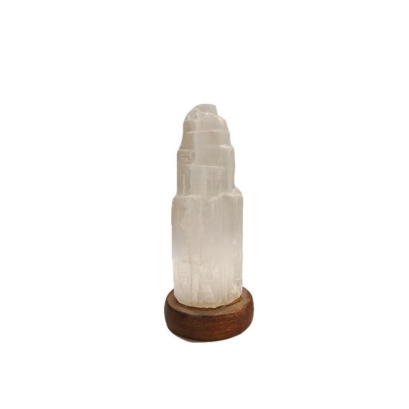 Selenite lamp with usb and led color changer