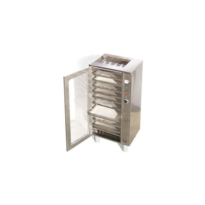 Essiccatoio per polline ad armadietto inox con 10 cassettini in rete inox estraibili