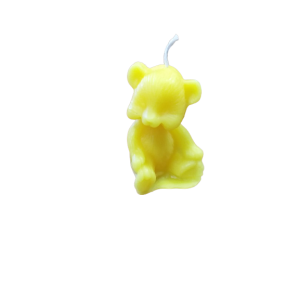 SITTING BEAR beeswax candle